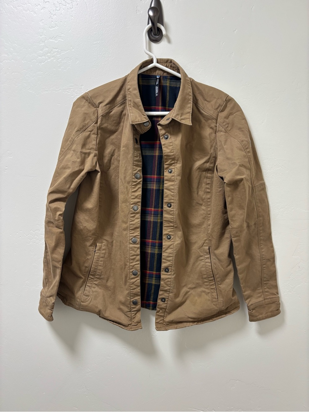 Kuhl Generatr Women's Tan Utility Jacket with Plaid Lining